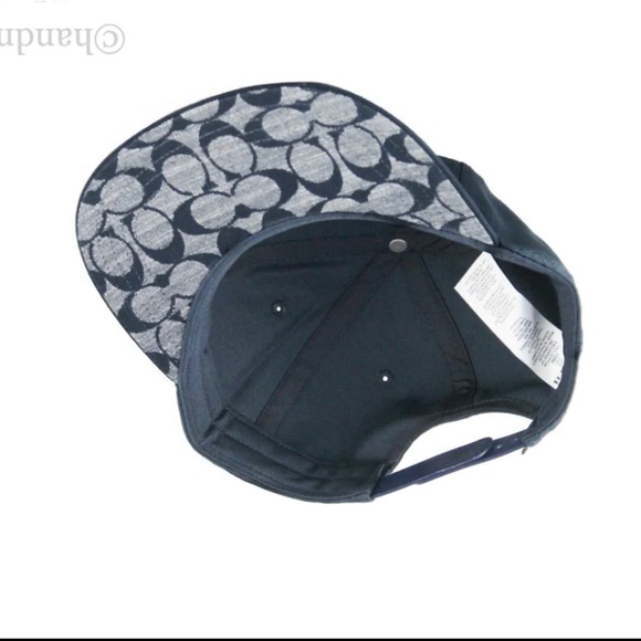 Coach Logo Snap back Hat With Logo Print under brim 100% Authentic-Nwt - Picture 2 of 4